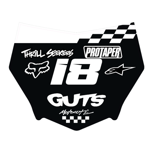 CUSTOM MOTOCUTZ FRONT PLATE DECAL