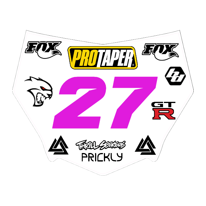 CUSTOM MOTOCUTZ FRONT PLATE DECAL