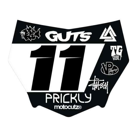CUSTOM MOTOCUTZ FRONT PLATE DECAL
