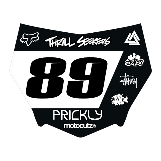 CUSTOM MOTOCUTZ FRONT PLATE DECAL