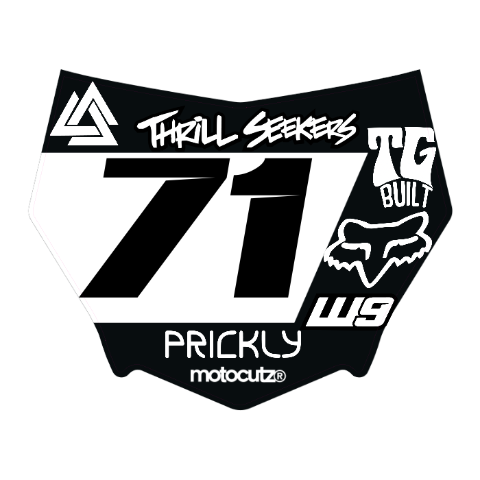 CUSTOM MOTOCUTZ FRONT PLATE DECAL