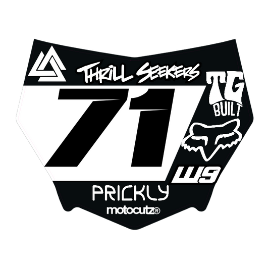 CUSTOM MOTOCUTZ FRONT PLATE DECAL