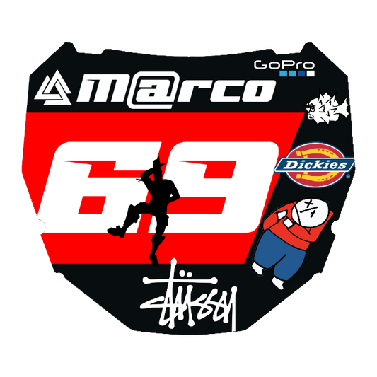 CUSTOM ODI NUMBER PLATE DECAL
