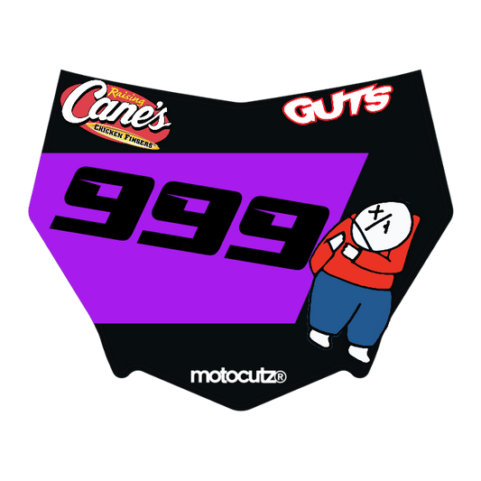 CUSTOM MOTOCUTZ FRONT PLATE DECAL