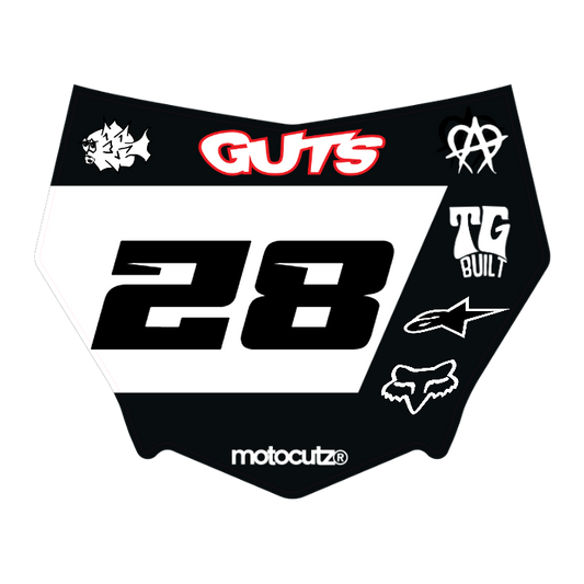 CUSTOM MOTOCUTZ FRONT PLATE DECAL