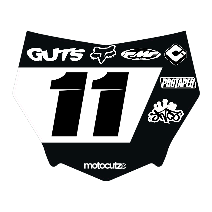 CUSTOM MOTOCUTZ FRONT PLATE DECAL
