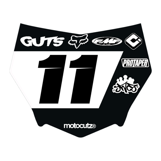 CUSTOM MOTOCUTZ FRONT PLATE DECAL