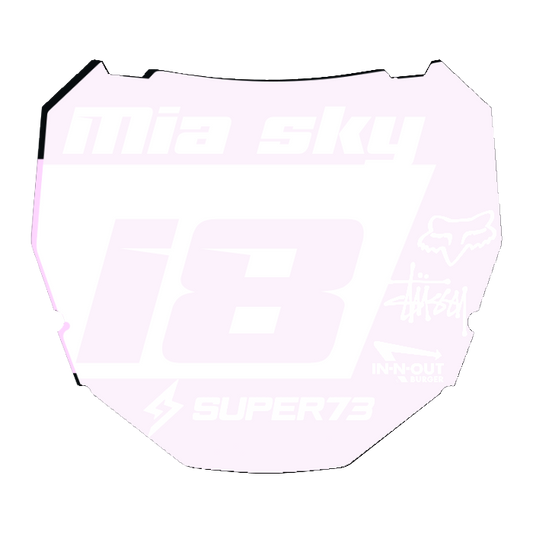CUSTOM ODI NUMBER PLATE DECAL
