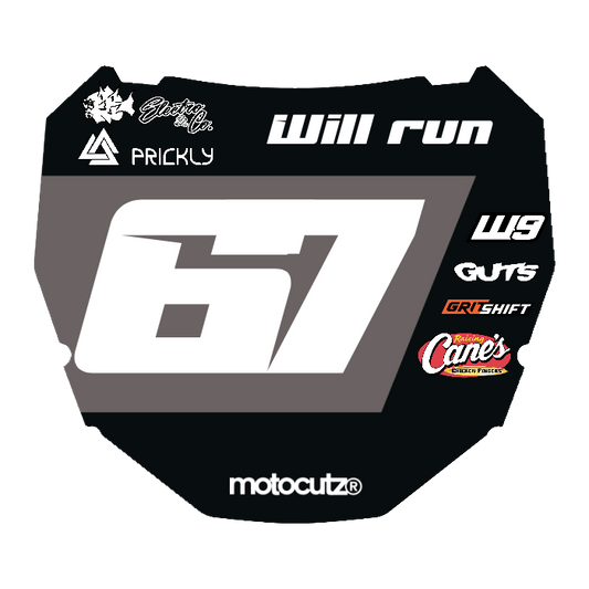 CUSTOM ODI NUMBER PLATE DECAL