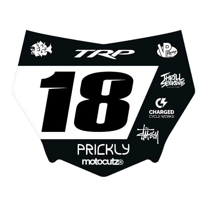 CUSTOM MOTOCUTZ FRONT PLATE DECAL