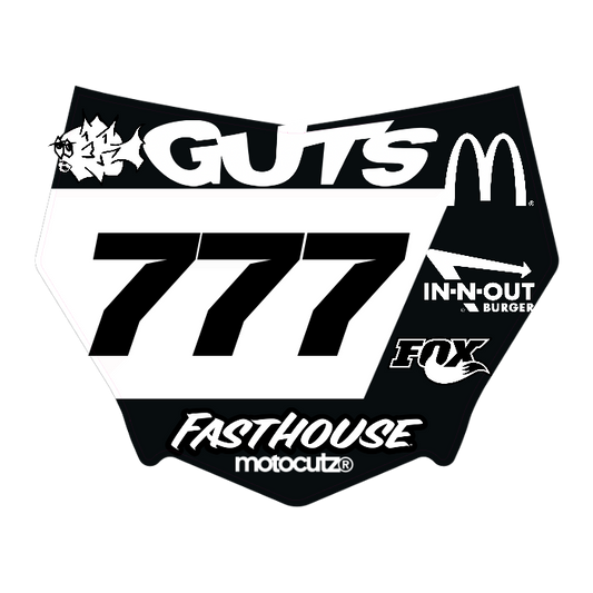 CUSTOM MOTOCUTZ FRONT PLATE DECAL