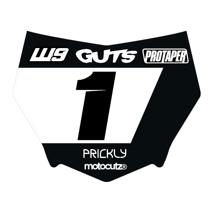 CUSTOM MOTOCUTZ FRONT PLATE DECAL
