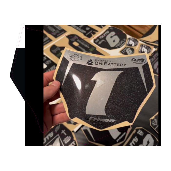 CUSTOM MOTOCUTZ FRONT PLATE DECAL