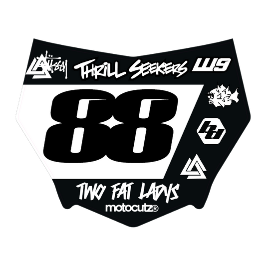 CUSTOM MOTOCUTZ FRONT PLATE DECAL