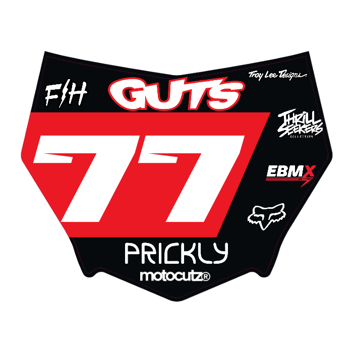 CUSTOM MOTOCUTZ FRONT PLATE DECAL