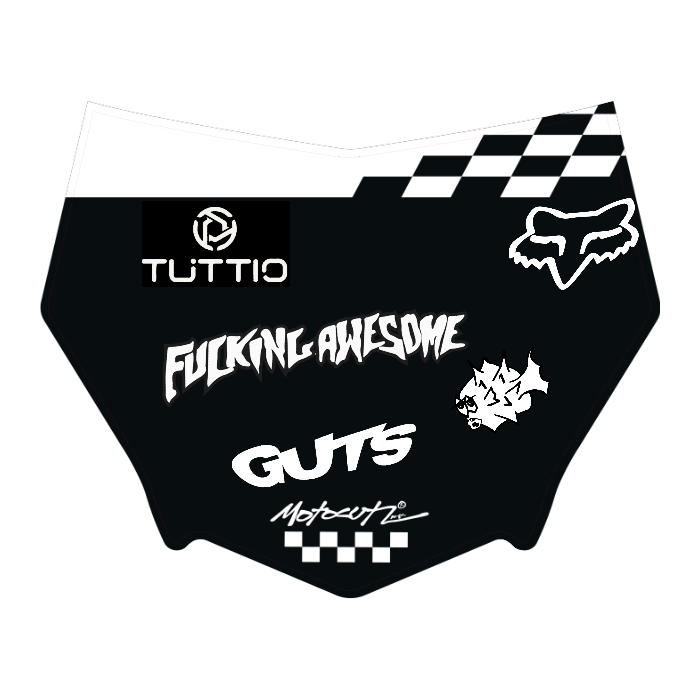 CUSTOM MOTOCUTZ FRONT PLATE DECAL
