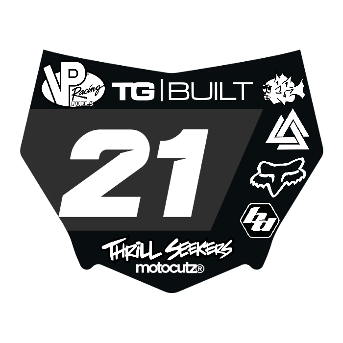 CUSTOM MOTOCUTZ FRONT PLATE DECAL
