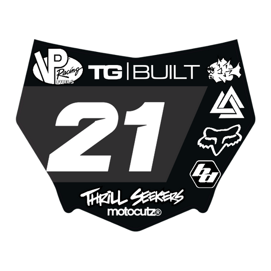 CUSTOM MOTOCUTZ FRONT PLATE DECAL