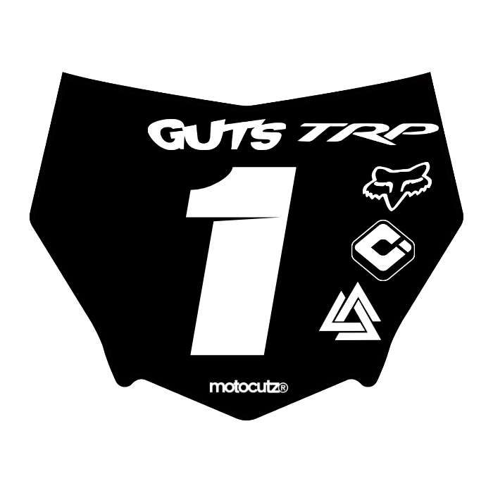 CUSTOM MOTOCUTZ FRONT PLATE DECAL
