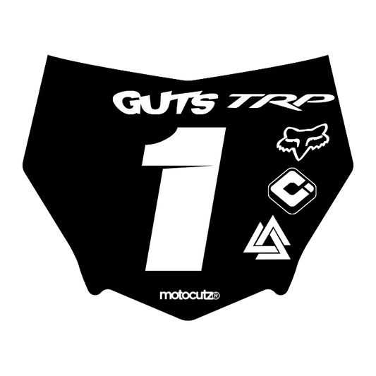 CUSTOM MOTOCUTZ FRONT PLATE DECAL
