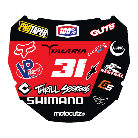 CUSTOM ODI NUMBER PLATE DECAL