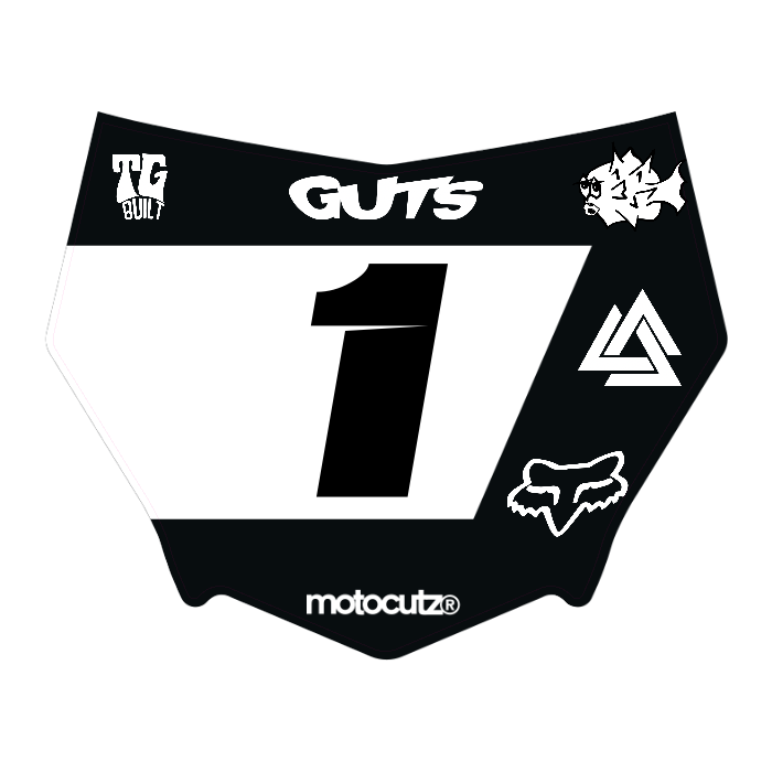 CUSTOM MOTOCUTZ FRONT PLATE DECAL