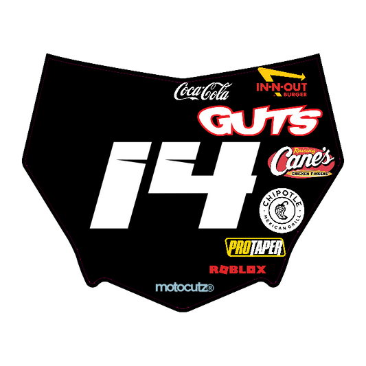 CUSTOM MOTOCUTZ FRONT PLATE DECAL