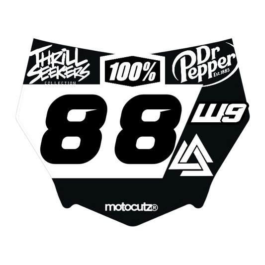 CUSTOM MOTOCUTZ FRONT PLATE DECAL