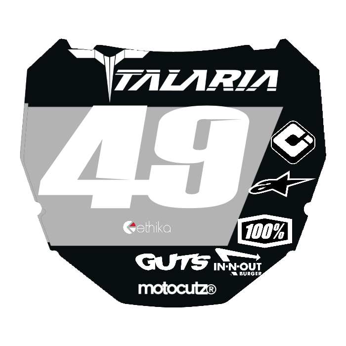 CUSTOM ODI NUMBER PLATE DECAL