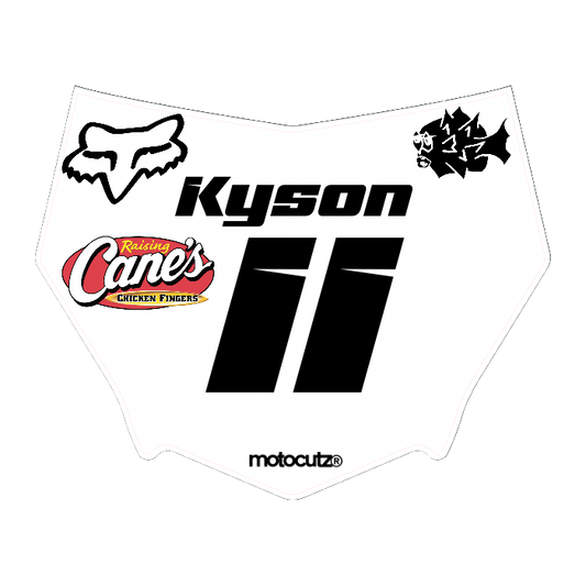 CUSTOM MOTOCUTZ FRONT PLATE DECAL