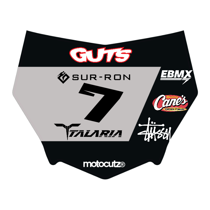 CUSTOM MOTOCUTZ FRONT PLATE DECAL
