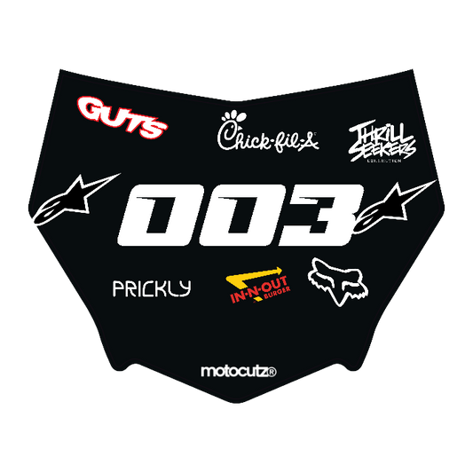 CUSTOM MOTOCUTZ FRONT PLATE DECAL