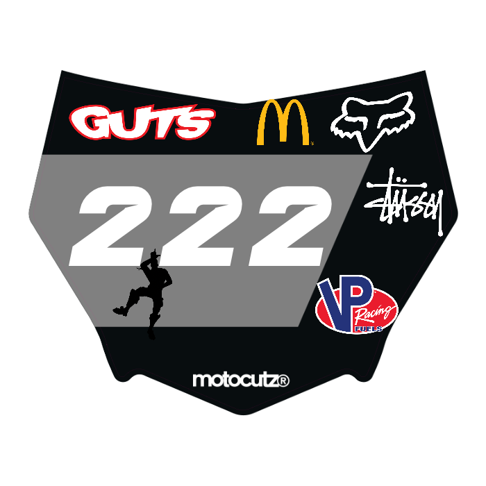 CUSTOM MOTOCUTZ FRONT PLATE DECAL