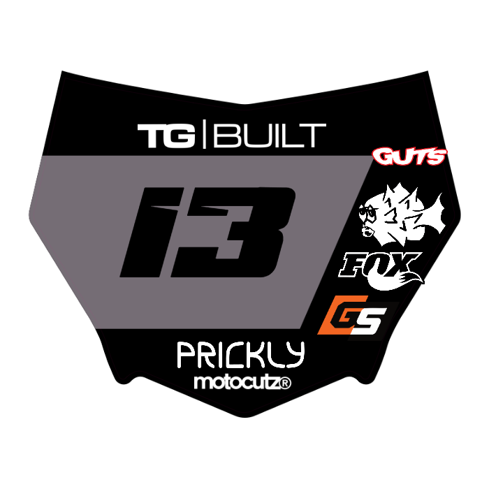 CUSTOM MOTOCUTZ FRONT PLATE DECAL