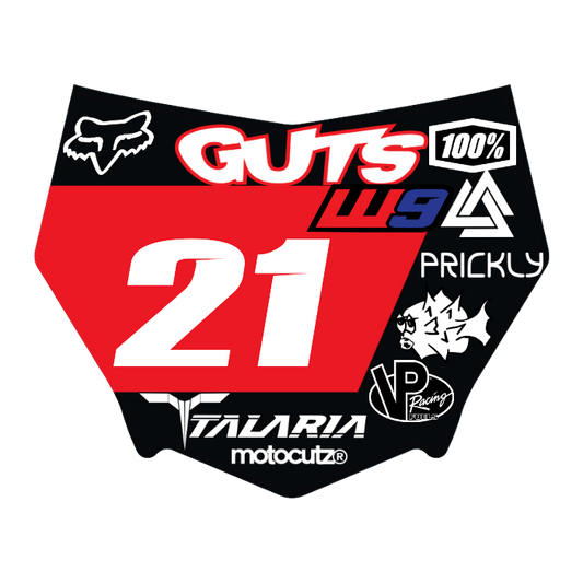CUSTOM MOTOCUTZ FRONT PLATE DECAL
