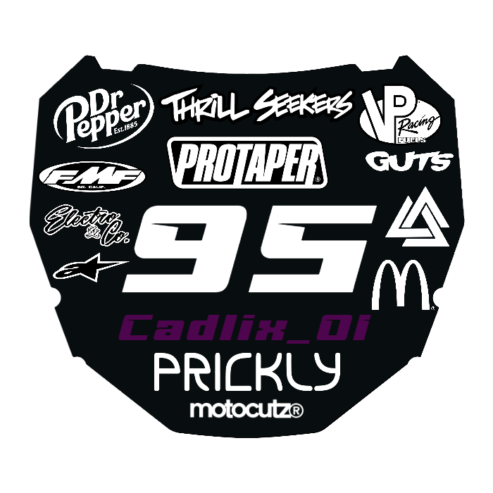CUSTOM ODI NUMBER PLATE DECAL