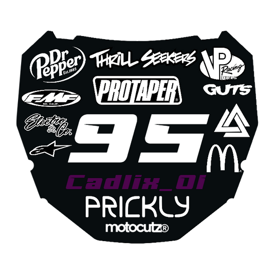 CUSTOM ODI NUMBER PLATE DECAL
