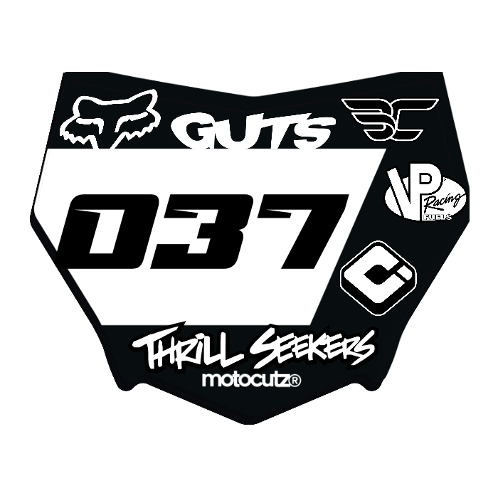 CUSTOM MOTOCUTZ FRONT PLATE DECAL