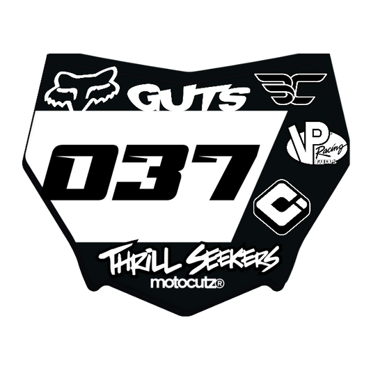 CUSTOM MOTOCUTZ FRONT PLATE DECAL
