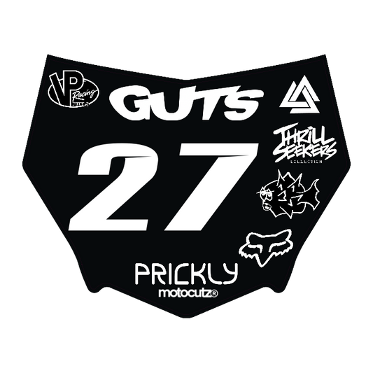 CUSTOM MOTOCUTZ FRONT PLATE DECAL