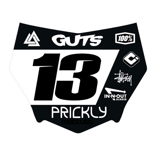 CUSTOM MOTOCUTZ FRONT PLATE DECAL