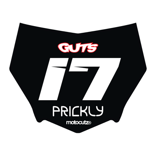 CUSTOM MOTOCUTZ FRONT PLATE DECAL