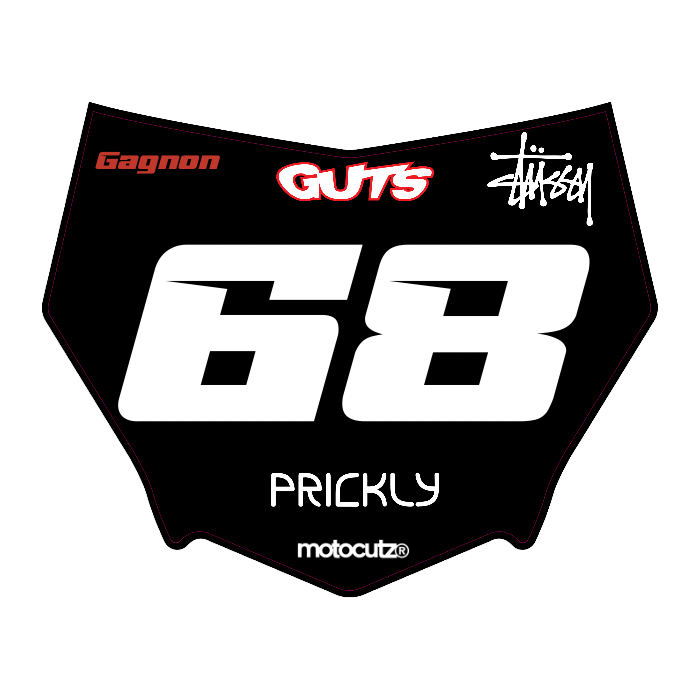 CUSTOM MOTOCUTZ FRONT PLATE DECAL