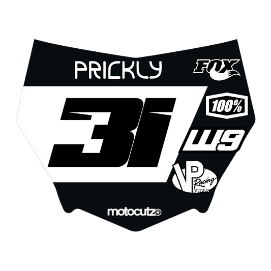 CUSTOM MOTOCUTZ FRONT PLATE DECAL
