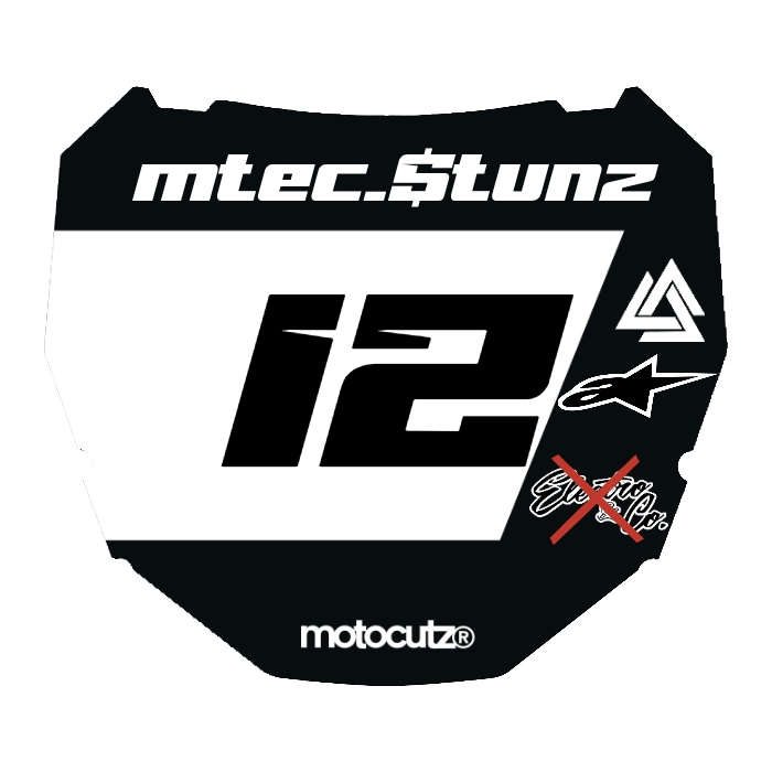CUSTOM ODI NUMBER PLATE DECAL