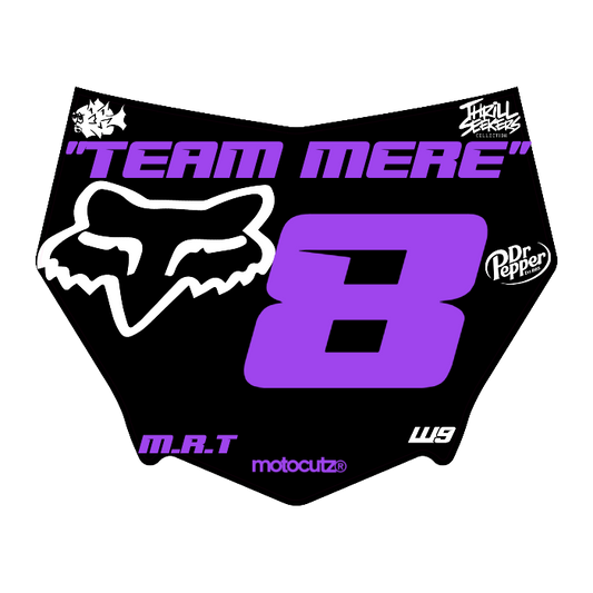CUSTOM MOTOCUTZ FRONT PLATE DECAL