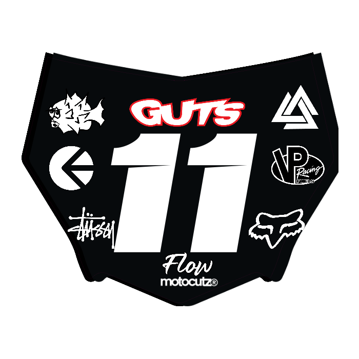 CUSTOM MOTOCUTZ FRONT PLATE DECAL