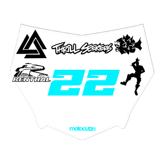 CUSTOM MOTOCUTZ FRONT PLATE DECAL