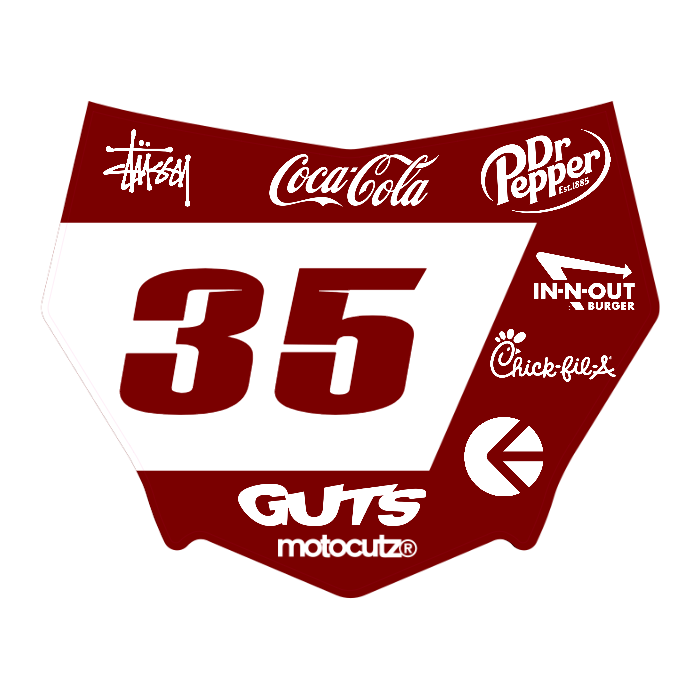 CUSTOM MOTOCUTZ FRONT PLATE DECAL