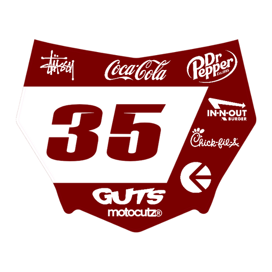 CUSTOM MOTOCUTZ FRONT PLATE DECAL